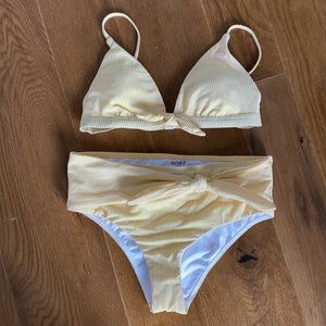 Roxy, high waisted bikini bottom and French top